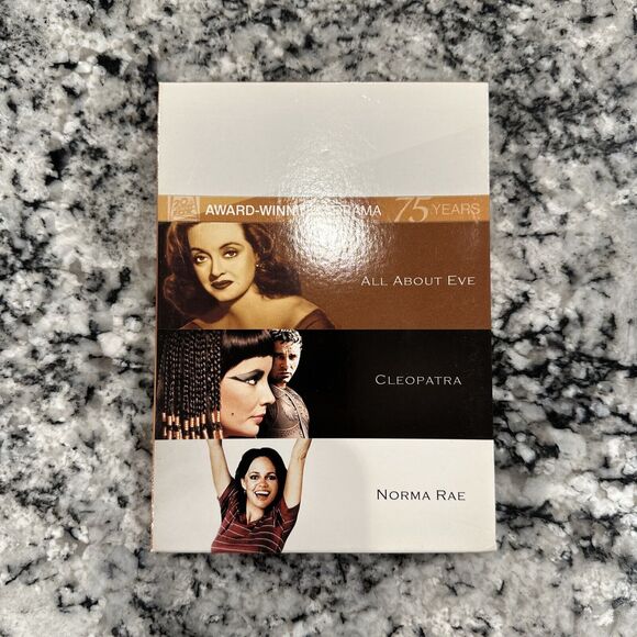 All About Eve/Cleopatra/Norma Rae Triple Feature (DVD, 2010, 3-Disc Set, Fox... - Picture 1 of 14